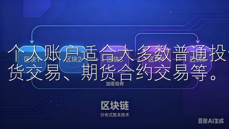 个人账户适合大多数普通投资者，提供丰富的交易功能，包括现货交易、期货合约交易等。